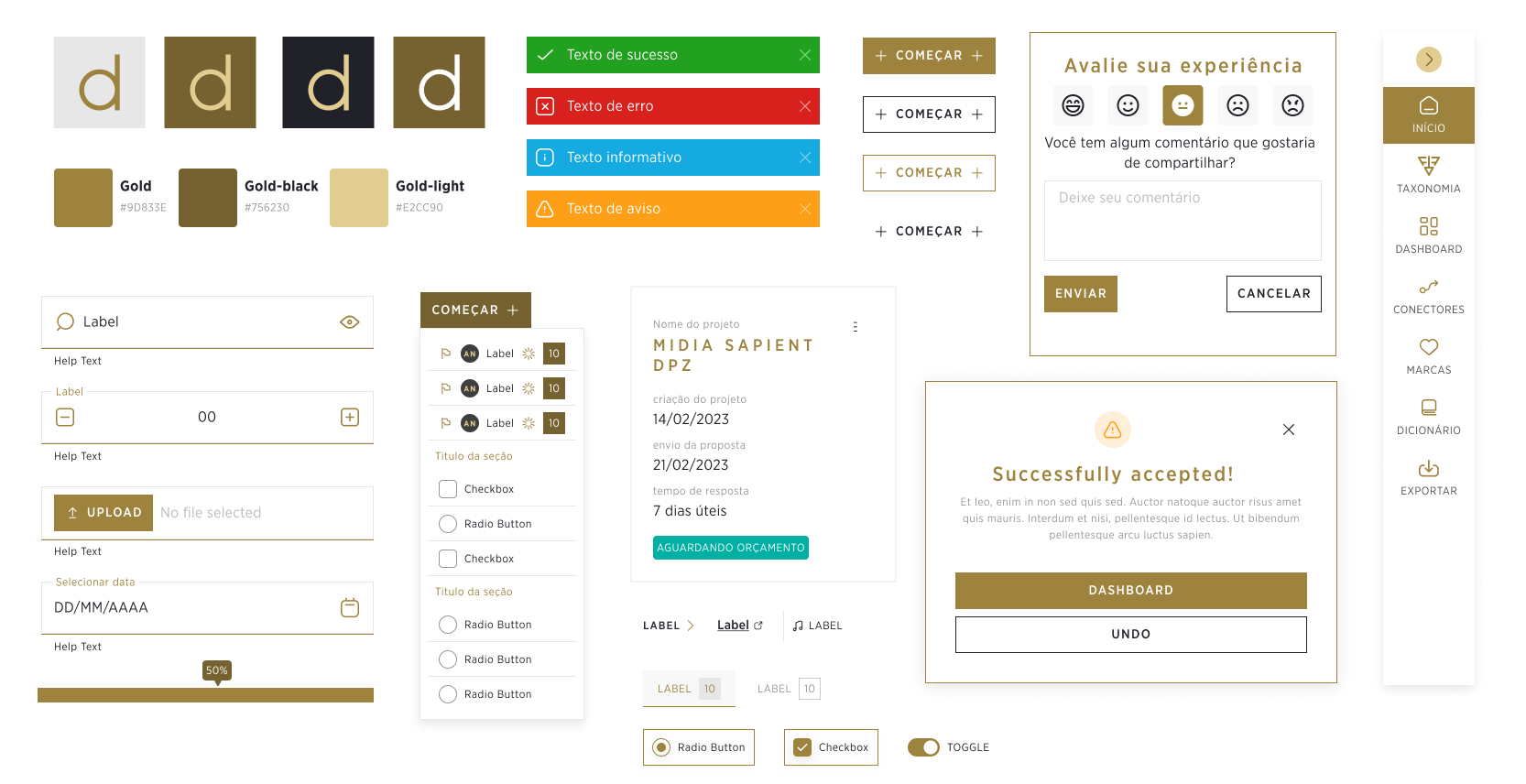 Deepo Desktop: Foco em consolidação de padrões visuais, organização e evolução da biblioteca, estruturação para crescimento do produto